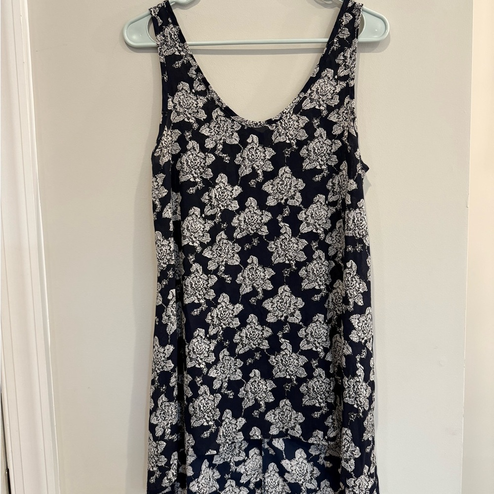 Painted Threads Navy and White Floral Tunic